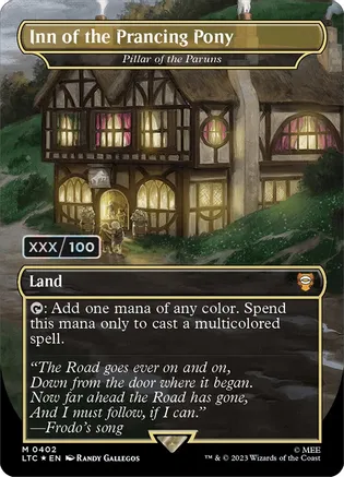Inn of the Prancing Pony - Pillar of the Paruns (Serial Numbered) 402 card from Commander: The Lord of the Rings: Tales of Middle-earth