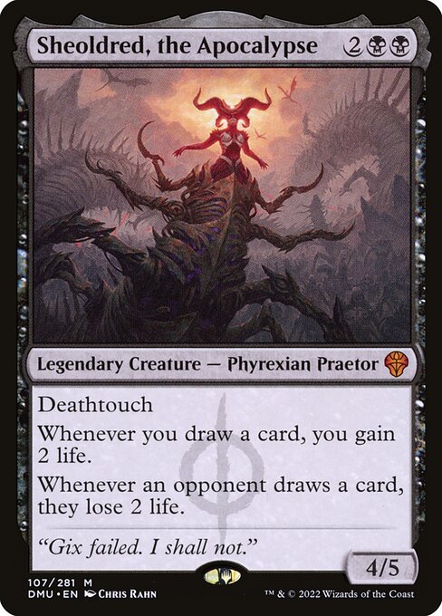 Sheoldred, the Apocalypse 107 card from Dominaria United