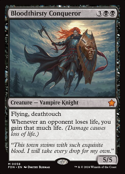 Bloodthirsty Conqueror 58 card from Foundations