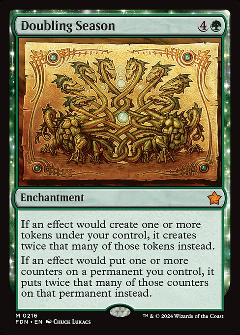 Doubling Season 216 card from Foundations