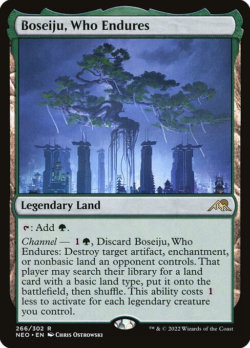 Boseiju, Who Endures 266 card from Kamigawa: Neon Dynasty