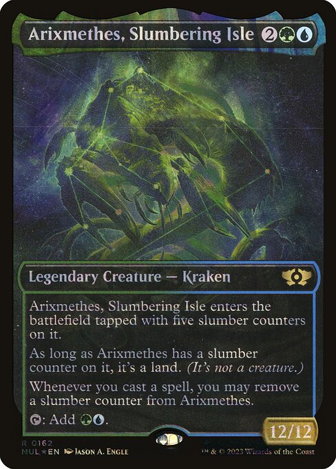 Arixmethes, Slumbering Isle (Serial Numbered) 162 card from March of the Machine: Multiverse Legends