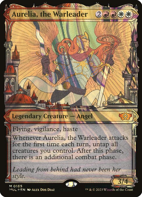 Aurelia, the Warleader (Serial Numbered) 165 card from March of the Machine: Multiverse Legends