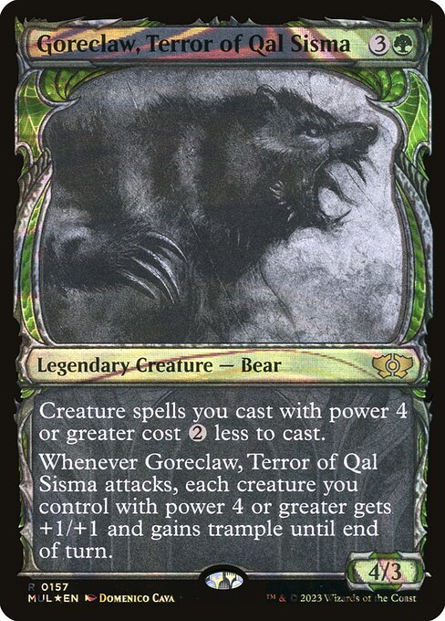 Goreclaw, Terror of Qal Sisma (Serial Numbered) 157 card from March of the Machine: Multiverse Legends