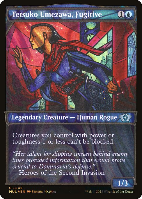 Tetsuko Umezawa, Fugitive (Serial Numbered) 142 card from March of the Machine: Multiverse Legends