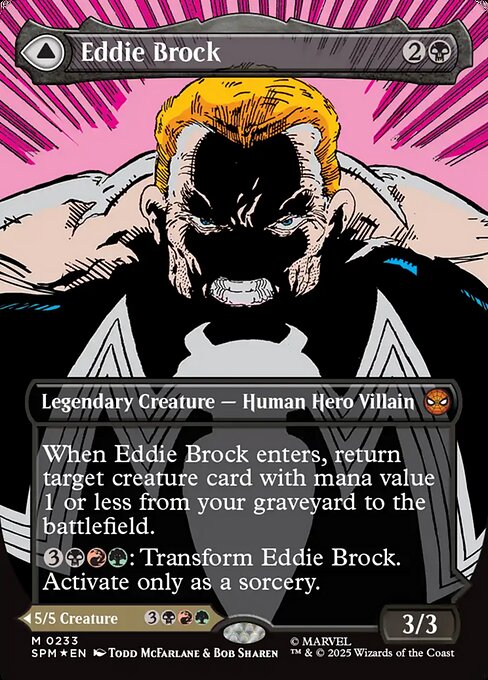 Eddie Brock (0233) (Borderless) 233 card from Marvel's Spider-Man