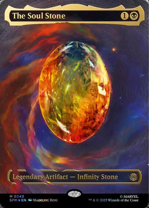 The Soul Stone (Cosmic Foil) 242 card from Marvel's Spider-Man