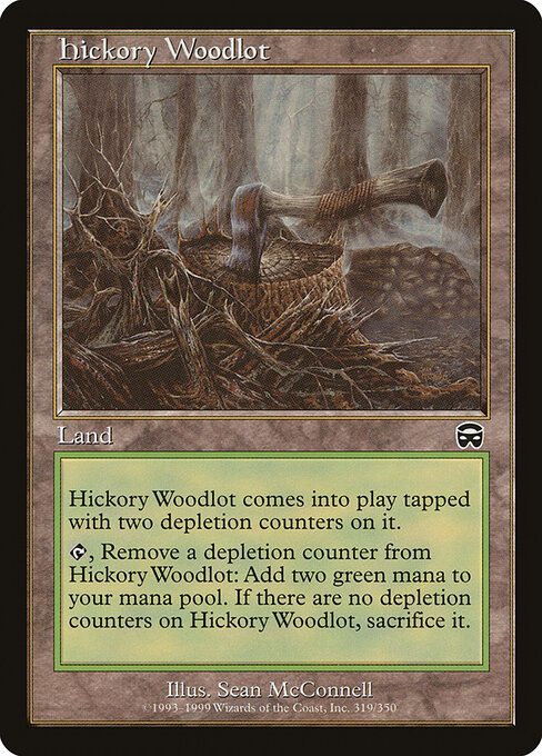 Hickory Woodlot 319 card from Mercadian Masques