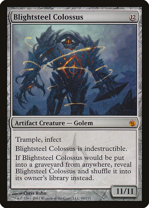 Blightsteel Colossus 99 card from Mirrodin Besieged