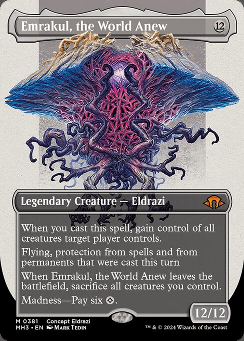 Emrakul, the World Anew (Borderless) (Serial Numbered) 381 card from Modern Horizons 3
