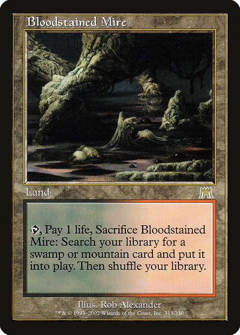 Bloodstained Mire 313 card from Onslaught