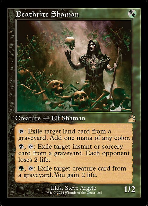 Deathrite Shaman (Retro Frame) (Serial Numbered) 363 card from Ravnica Remastered