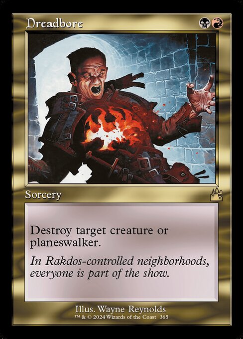 Dreadbore (Retro Frame) (Serial Numbered) 365 card from Ravnica Remastered