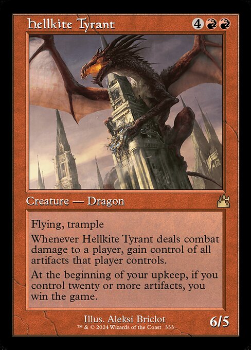 Hellkite Tyrant (Retro Frame) (Serial Numbered) 333 card from Ravnica Remastered