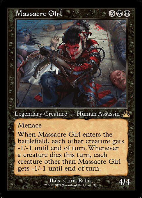 Massacre Girl (Retro Frame) (Serial Numbered) 328 card from Ravnica Remastered