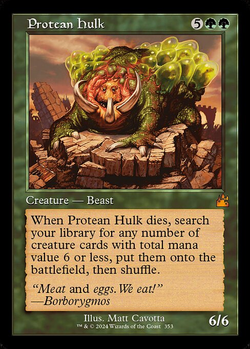 Protean Hulk (Retro Frame) (Serial Numbered) 353 card from Ravnica Remastered