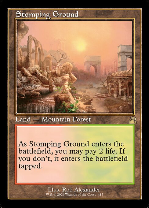 Stomping Ground (Retro Frame) (Serial Numbered) 413 card from Ravnica Remastered