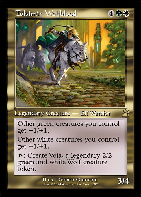 Tolsimir Wolfblood (Retro Frame) (Serial Numbered) 387 card from Ravnica Remastered