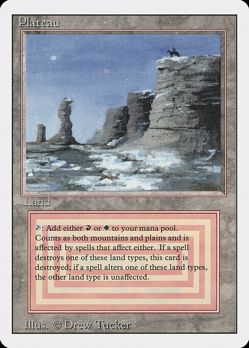 Plateau card from Revised Edition