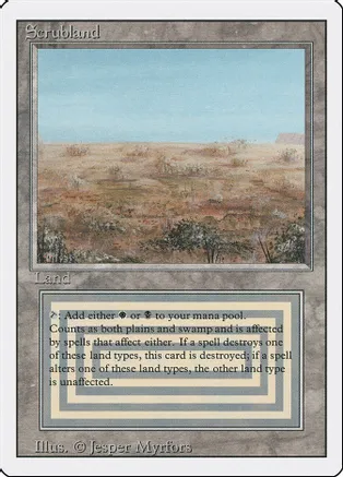 Scrubland card from Revised Edition
