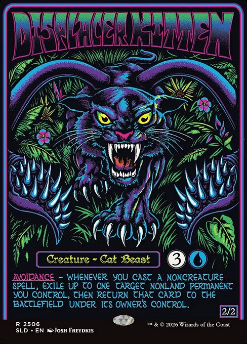 Displacer Kitten 2506 card from Secret Lair Drop Series