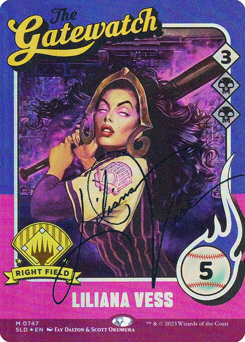 Liliana Vess (747) (Autographed) 747 card from Secret Lair Drop Series
