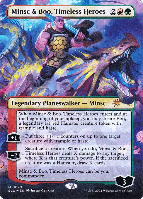 Minsc & Boo, Timeless Heroes (Rainbow Foil) 879 card from Secret Lair Drop Series