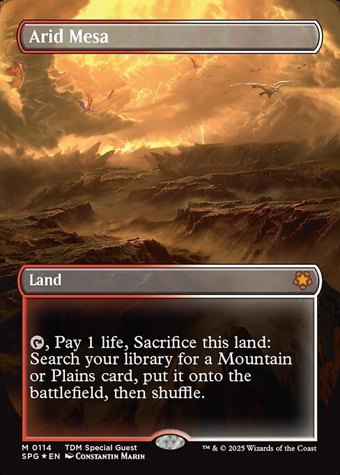 Arid Mesa (Borderless) (Dragonscale Foil) 114 card from Special Guests