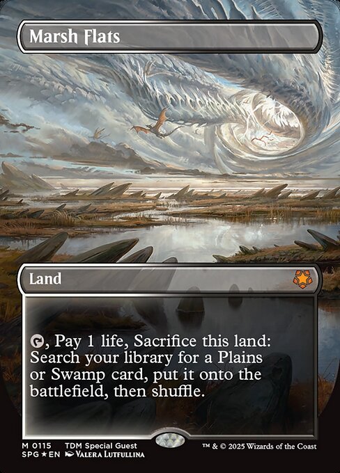 Marsh Flats (Borderless) (Dragonscale Foil) 115 card from Special Guests