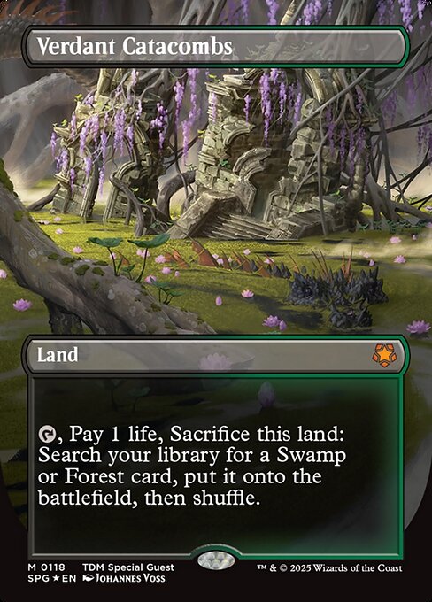 Verdant Catacombs (Borderless) (Dragonscale Foil) 118 card from Special Guests