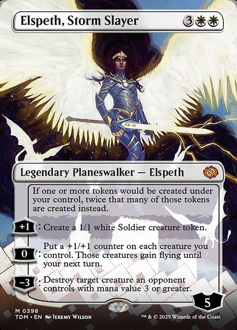 Elspeth, Storm Slayer (Borderless) 398 card from Tarkir: Dragonstorm