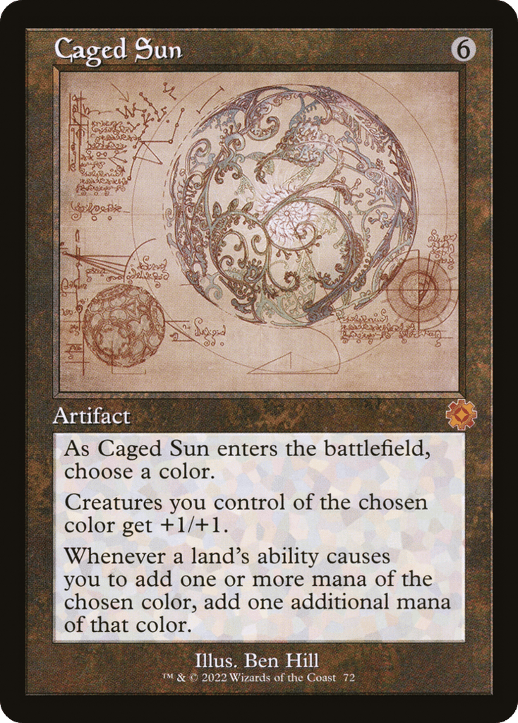 Caged Sun (Schematic) (Serial Numbered) 72 card from The Brothers' War: Retro Frame Artifacts