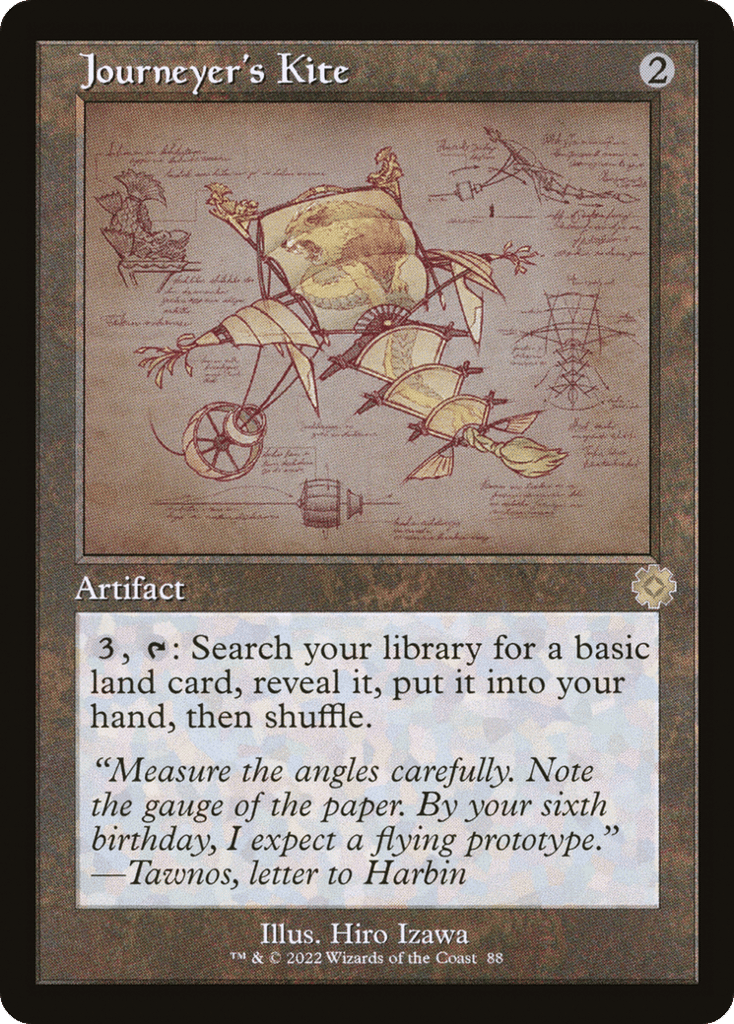 Journeyer's Kite (Schematic) (Serial Numbered) 88 card from The Brothers' War: Retro Frame Artifacts