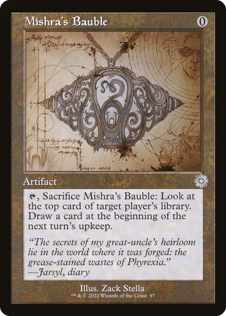 Mishra's Bauble (Schematic) (Serial Numbered) 97 card from The Brothers' War: Retro Frame Artifacts