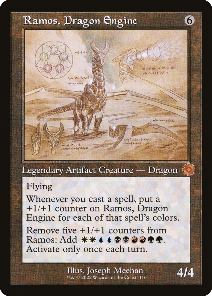 Ramos, Dragon Engine (Schematic) (Serial Numbered) 110 card from The Brothers' War: Retro Frame Artifacts