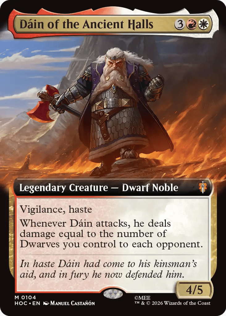 Dain of the Ancient Halls (Extended Art) 104 card from The Hobbit: Eternal-Legal
