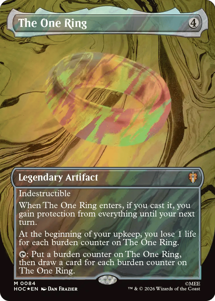 The One Ring (Borderless) (Surge Foil) 84 card from The Hobbit: Eternal-Legal