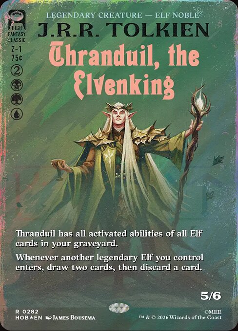Thranduil, the Elvenking (Borderless) (Surge Foil) 282 card from The Hobbit