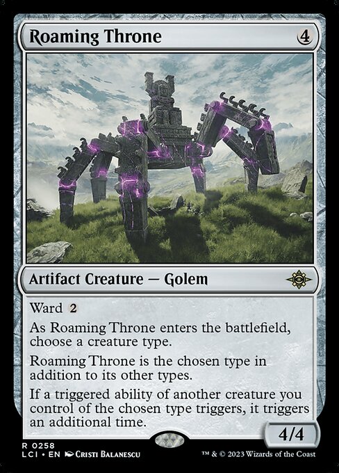Roaming Throne 258 card from The Lost Caverns of Ixalan