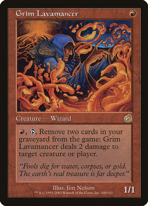 Grim Lavamancer 100 card from Torment