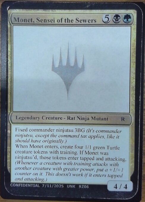 Monet, Sensei of the Sewers card from Un-Known Event Playtest Cards