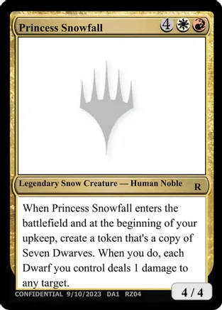 Princess Snowfall card from Un-Known Event Playtest Cards