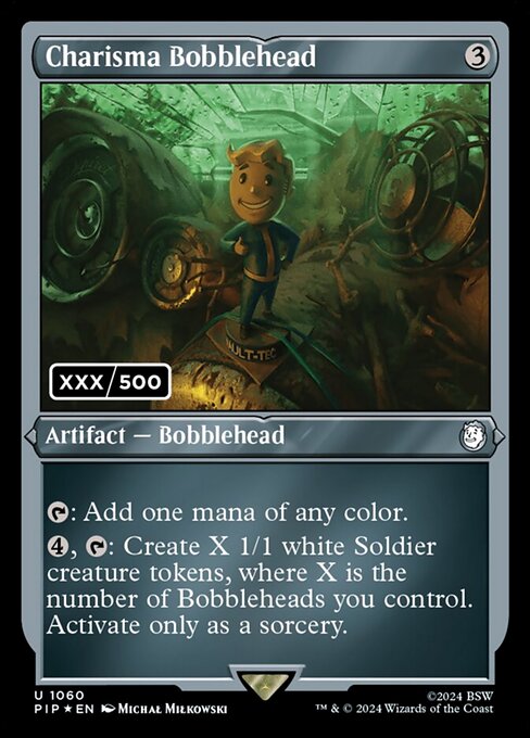 Charisma Bobblehead (Serial Numbered) 1060 card from Universes Beyond: Fallout