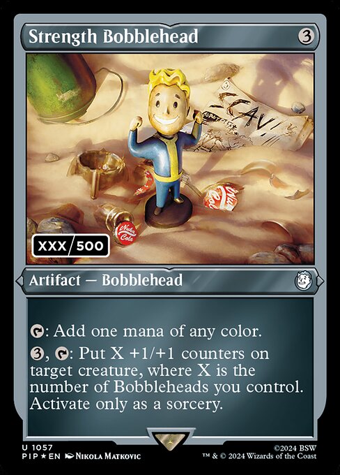 Strength Bobblehead (Serial Numbered) 1057 card from Universes Beyond: Fallout