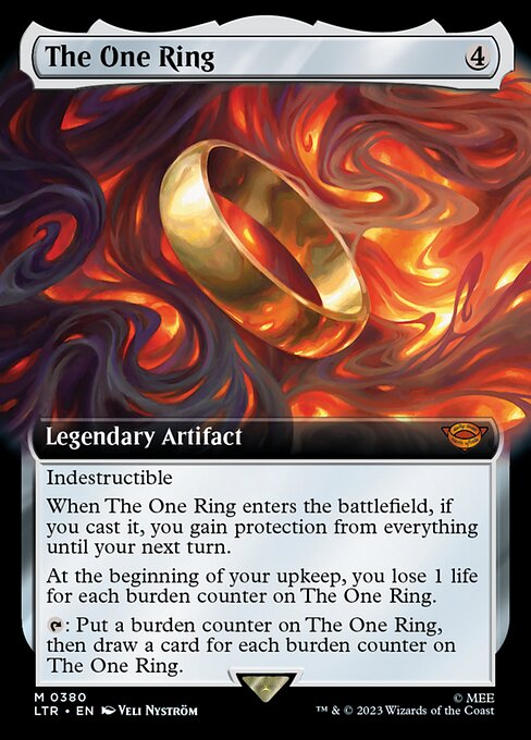 The One Ring (Extended Art) 380 card from Universes Beyond: The Lord of the Rings: Tales of Middle-earth
