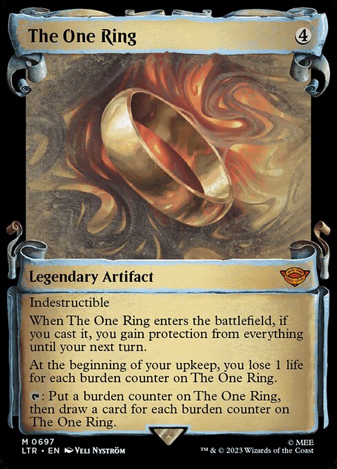 The One Ring (Showcase Scrolls) 697 card from Universes Beyond: The Lord of the Rings: Tales of Middle-earth
