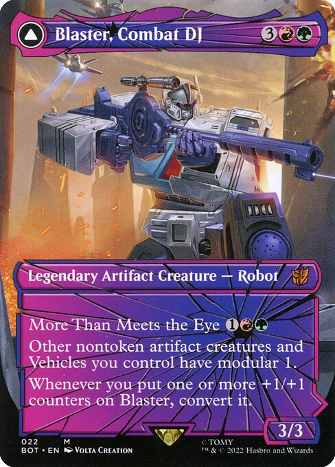 Blaster, Combat DJ (Shattered Glass) 22 card from Universes Beyond: Transformers