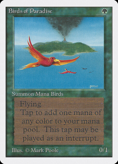Birds of Paradise card from Unlimited Edition