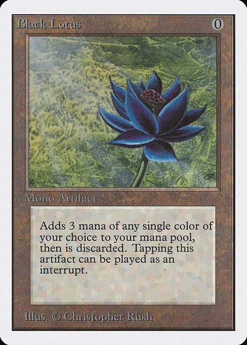 Black Lotus card from Unlimited Edition
