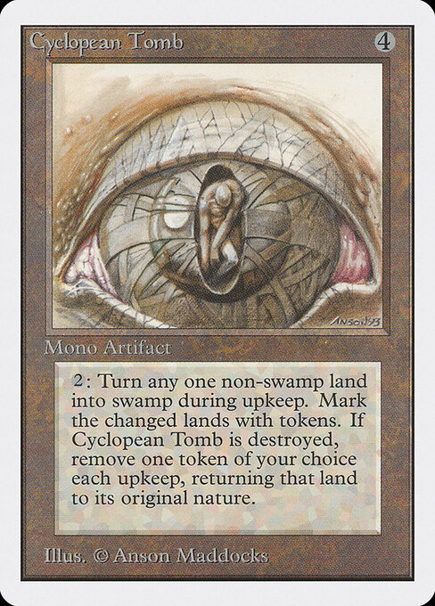 Cyclopean Tomb card from Unlimited Edition
